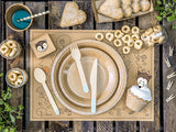 Light Blue Wooden Cutlery