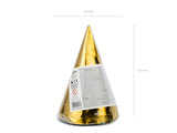 Gold Party Hats (x6)