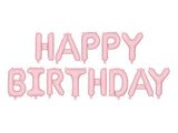 Matte Foil Happy Birthday Pink Balloon Garland