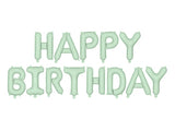 Matte Foil Happy Birthday Green Balloon Garland