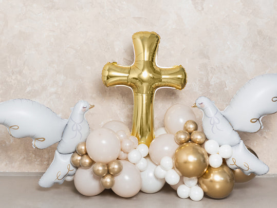 36” Gold Foil Cross Balloon