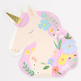 Meadow Unicorn Shaped Plates (x8)
