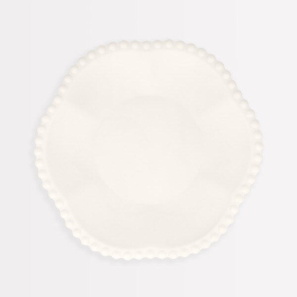 Cream Dot Edged Flower Compostable Side Plates (x 8)