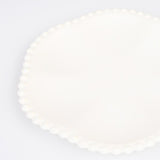 Cream Dot Edged Flower Compostable Dinner Plates (x 8)