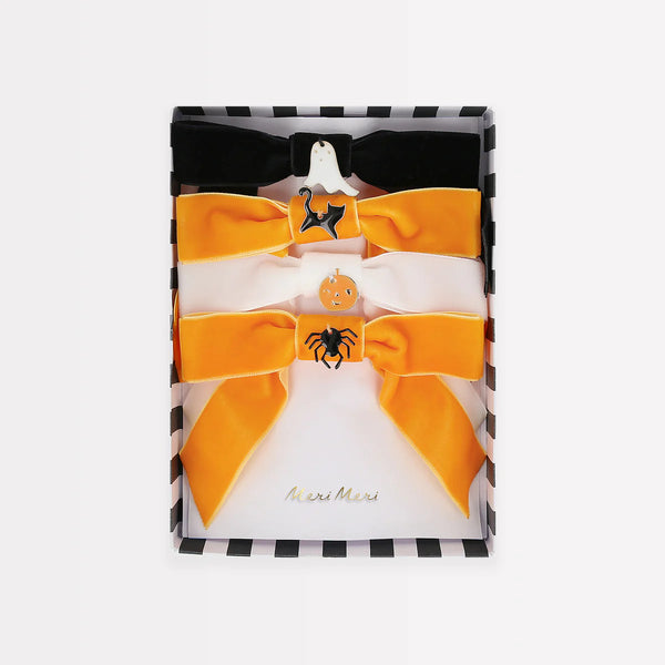 Halloween Velvet Bow Hair Clips