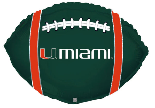 21" University Of Miami Collegiate Football Balloon