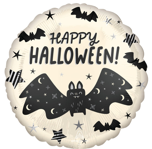 18 inch Standard Halloween Satin Bat Attack Balloon