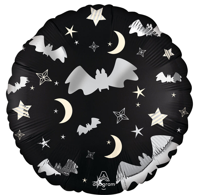 18 inch Standard Halloween Satin Bat Attack Balloon