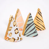Safari Animal Print Party Hats (x8)