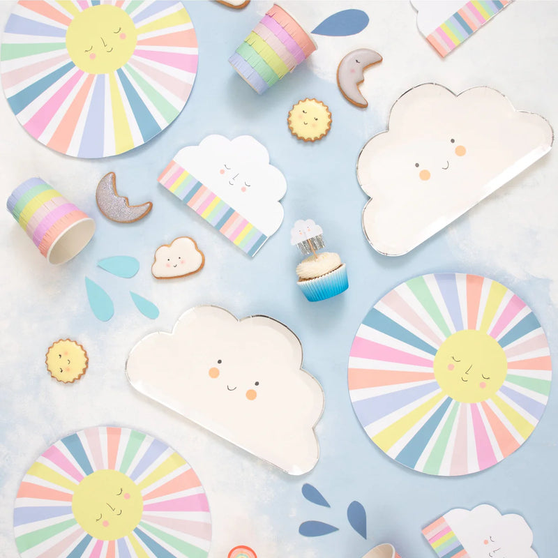 Rainbow Fringe Sun Cups (x8)