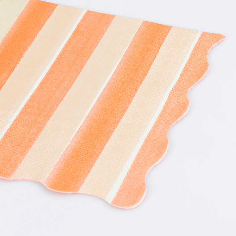 Fall Stripe Large Napkins (x16)