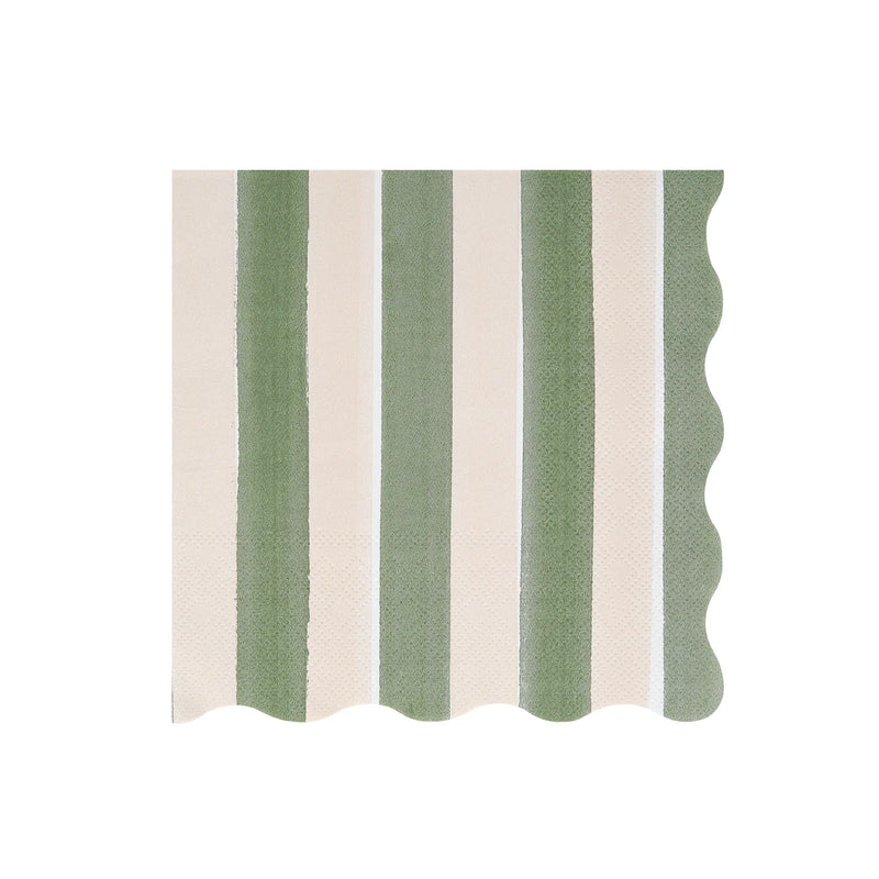 Fall Stripe Large Napkins (x16)