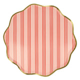 Festive Stripe Dinner Plates (x8)