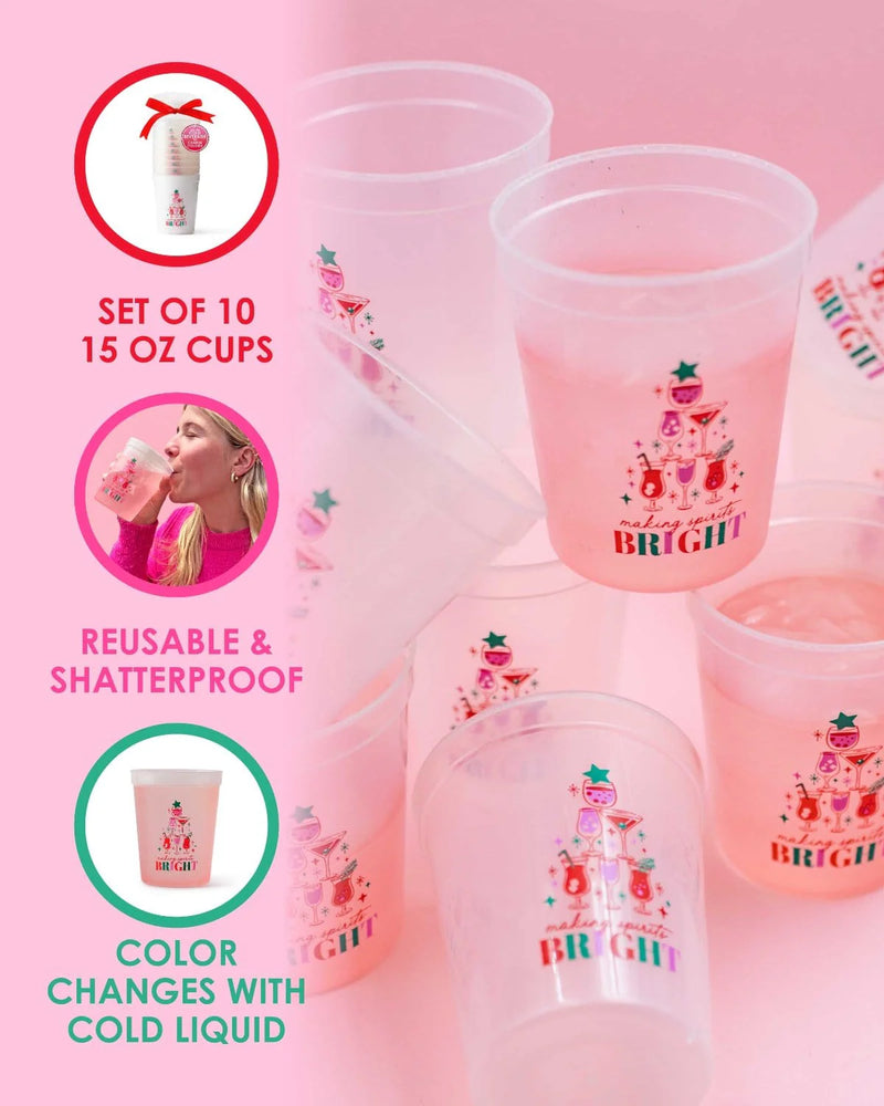 Making Spirits Bright Color Changing Cup Stack