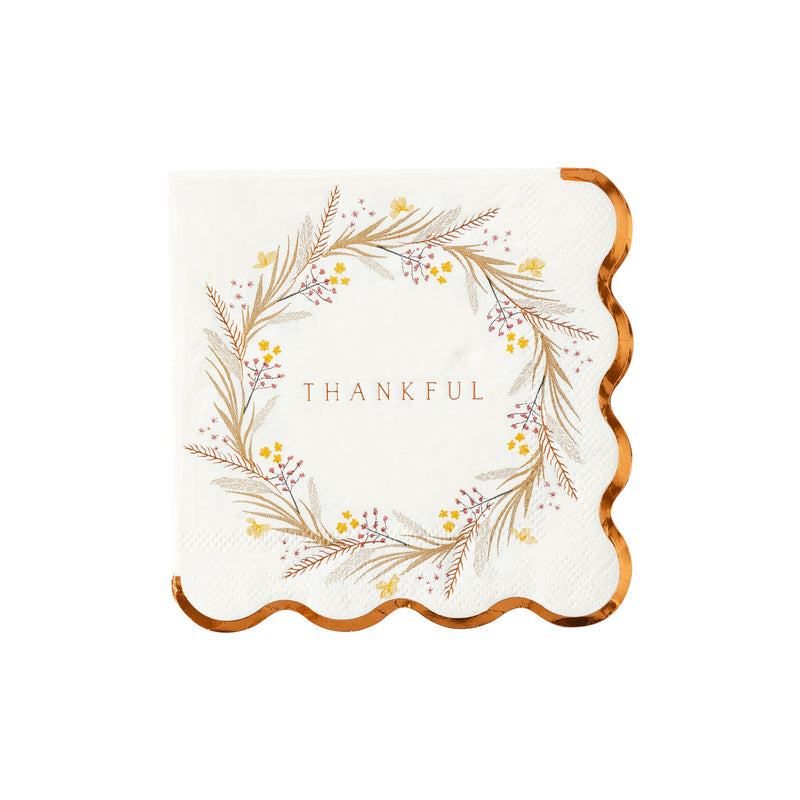 Thankful Wreath Napkin