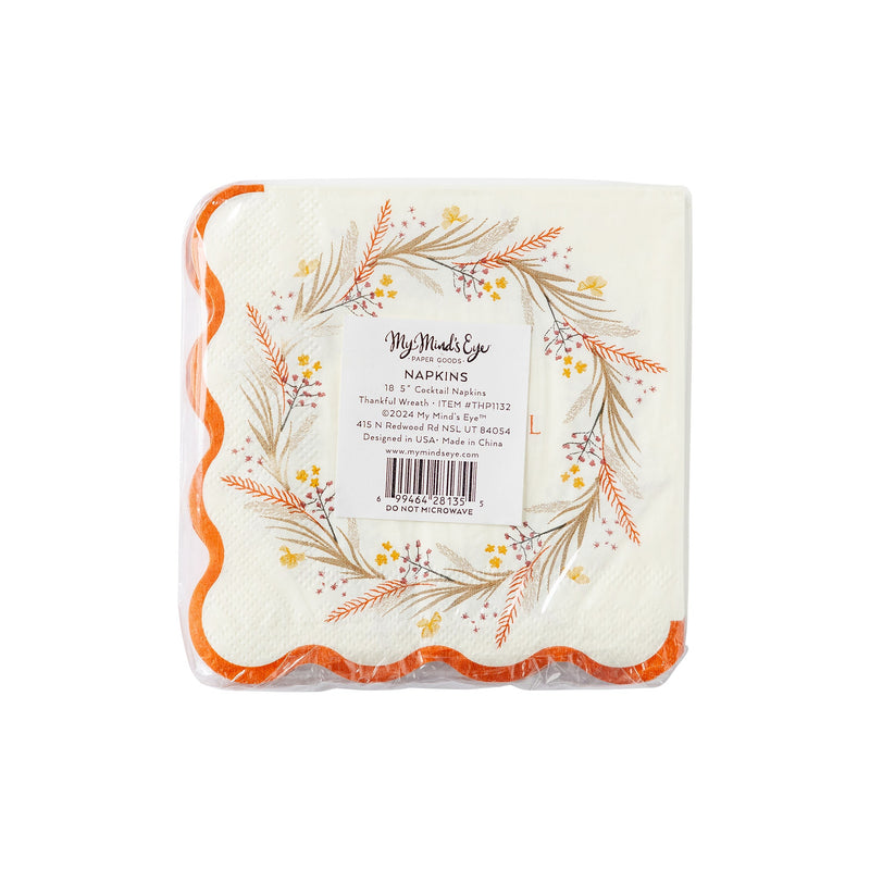 Thankful Wreath Napkin