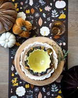 Harvest Leaves Wreath Shaped Plate