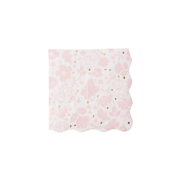 EMMA BEAR PINK LARGE NAPKINS