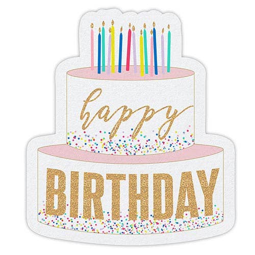 Happy Birthday Cake - Die Cut Napkins