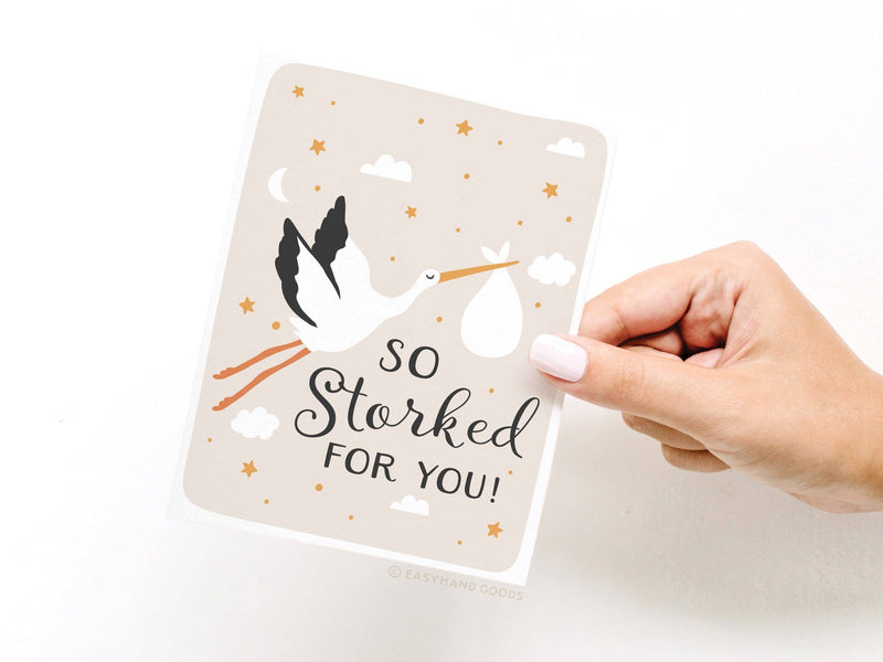 So Storked For You Greeting Card