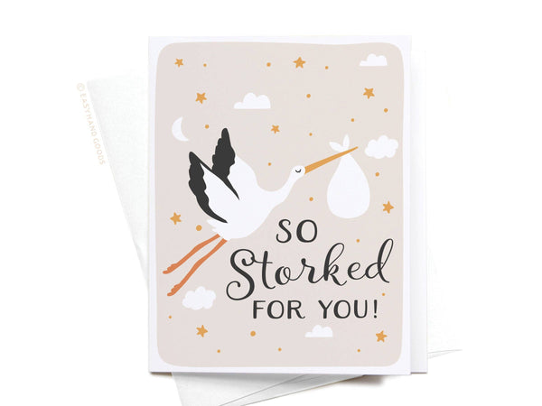 So Storked For You Greeting Card