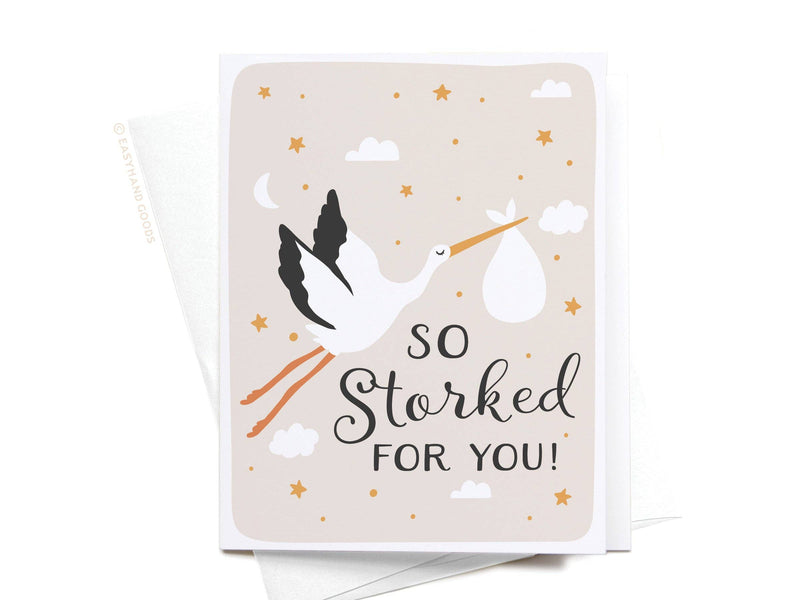So Storked For You Greeting Card