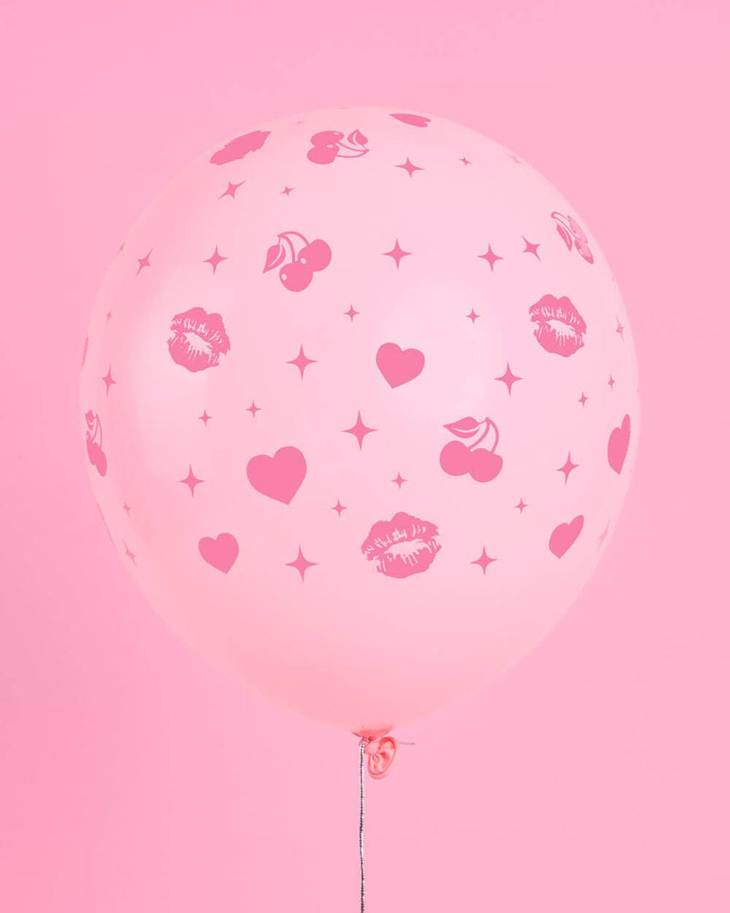Lucky in Love Balloon Pack - 24 latex balloons, Valentine's Day, Bachelorette, Pink, Cherry