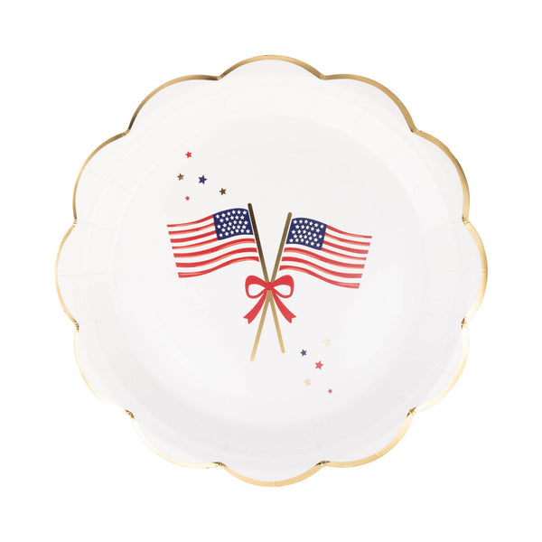 Flags Round Plate (8 ct)