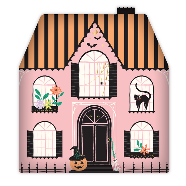 PINK HAUNTED HOUSE PLATES