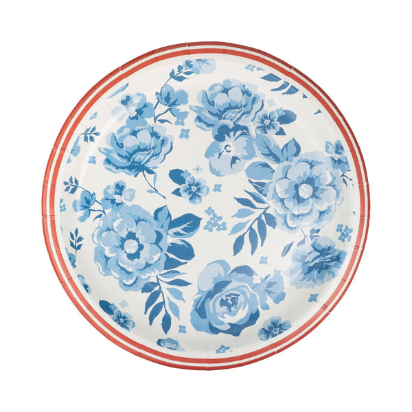 Hamptons Floral 10" Round Paper Plate