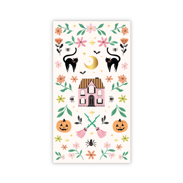 PINK HAUNTED HOUSE COTTAGECORE GUEST TOWELS