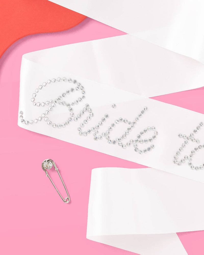 Bridal Shower Sash, Rhinestone Bride Accessory, Bach Gift