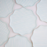 Petite Stripe – Teal and White Stripe Small Plates | Joy Ladder Premium Partyware