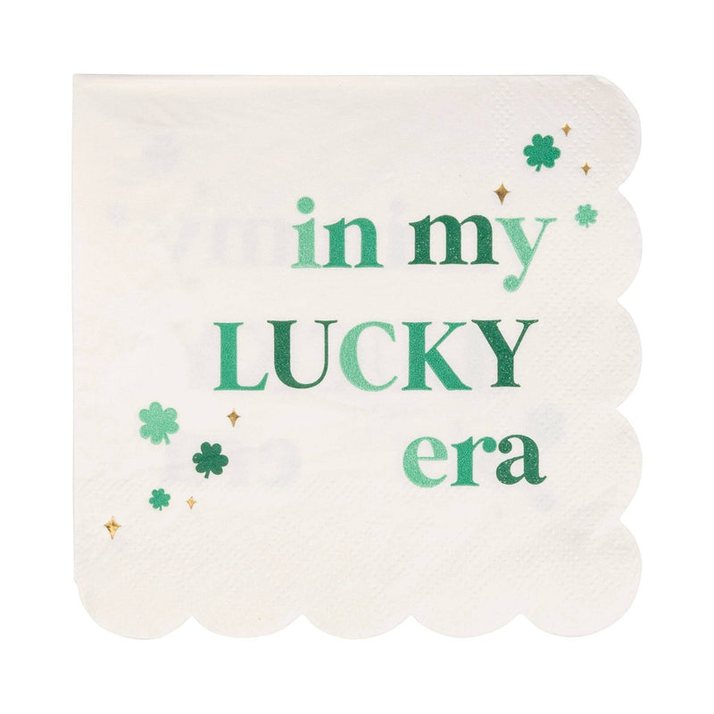 Foil Lucky Era Scallop Cocktail Napkin