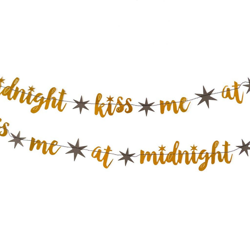 New Year's Eve Kiss Me at Midnight Banner