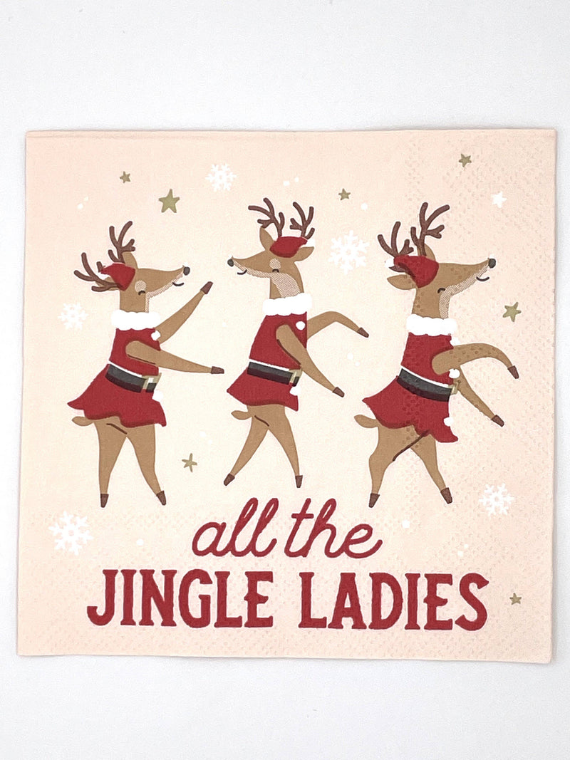 Funny Christmas Cocktail Napkins | Jingle Ladies - 20ct