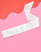 Bridal Shower Sash, Rhinestone Bride Accessory, Bach Gift