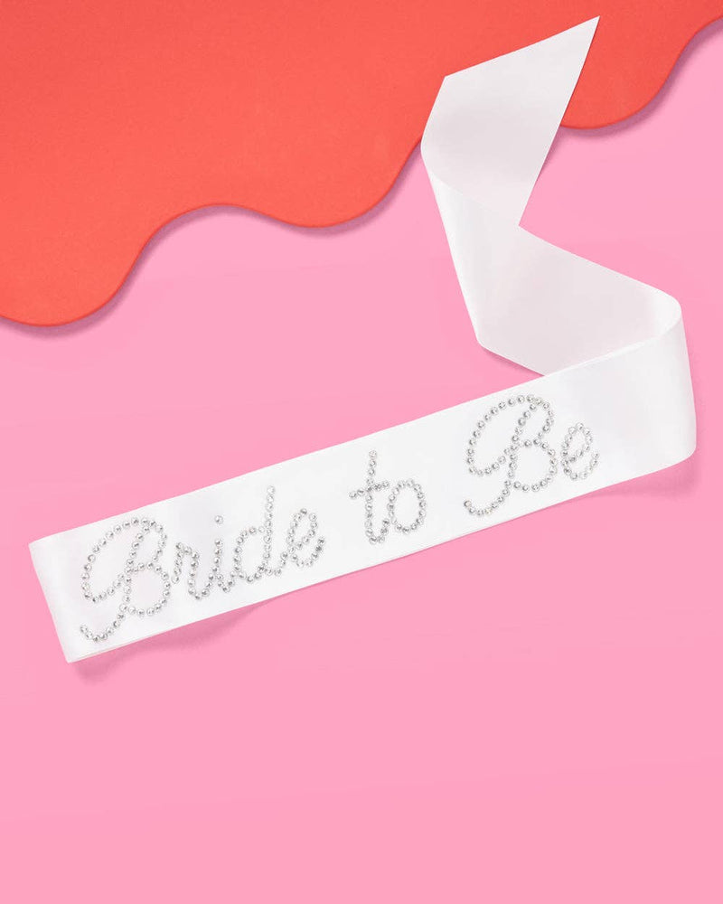 Bridal Shower Sash, Rhinestone Bride Accessory, Bach Gift
