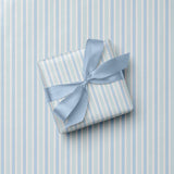 Blue Ticking Stripe Wrapping Paper Roll