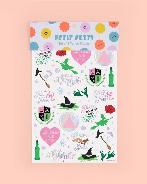 Wicked Witch Emerald City Tats - 50 temporary tattoos, kids