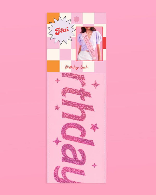 Pink Birthday Girl Sash