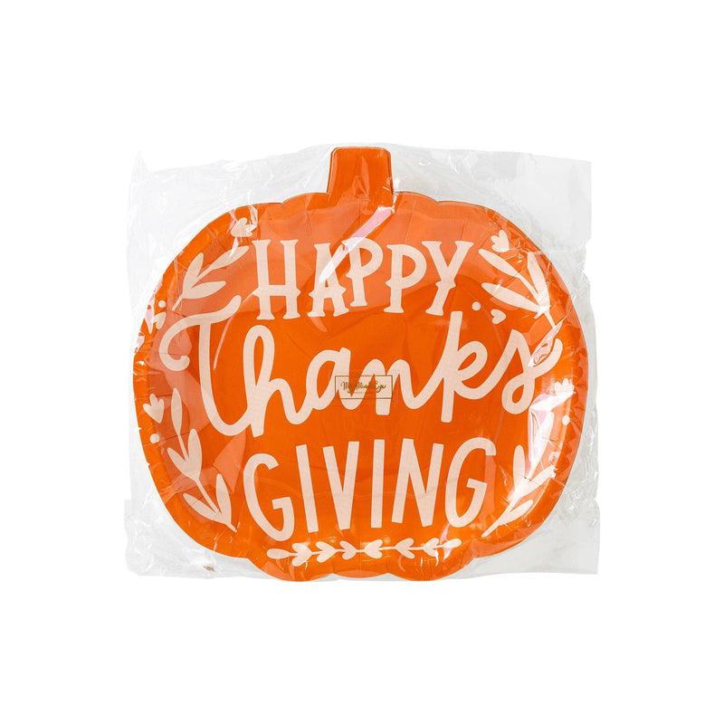 Happy Thanksgiving Pumpkin Plate