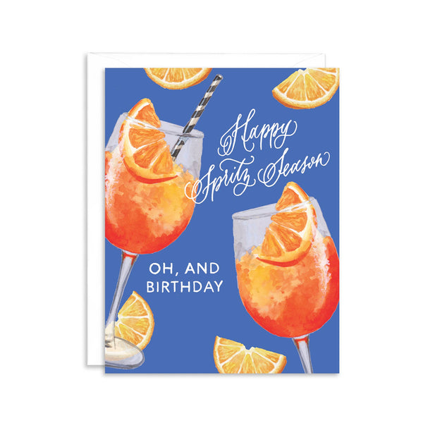 Happy Aperol Spritz Season And Birthday Summer Greeting Card