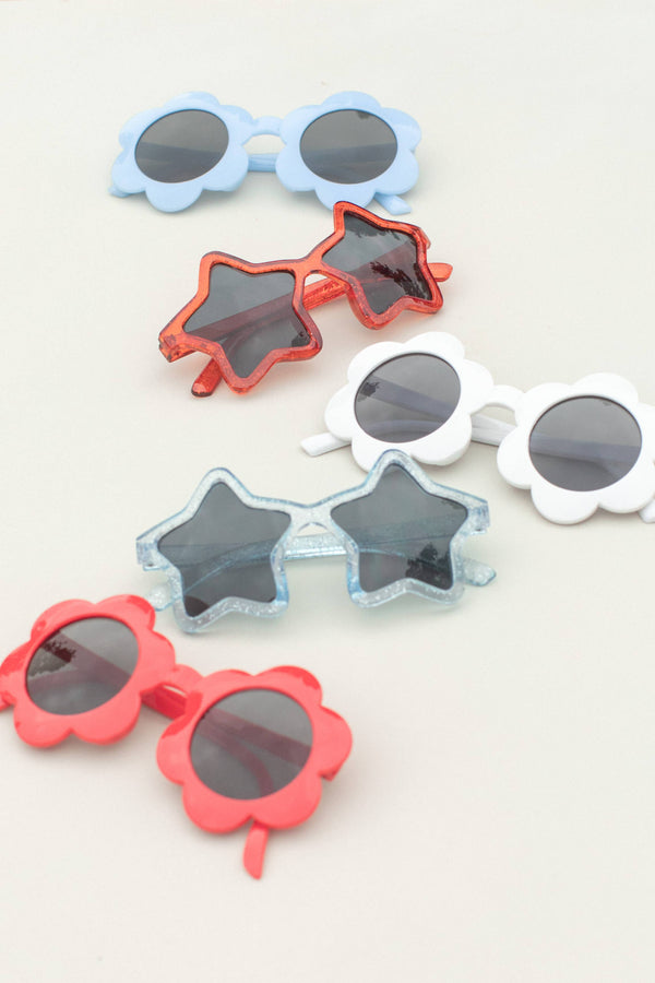 Fourth of July 4 Kids Sunglasses: Blue Star