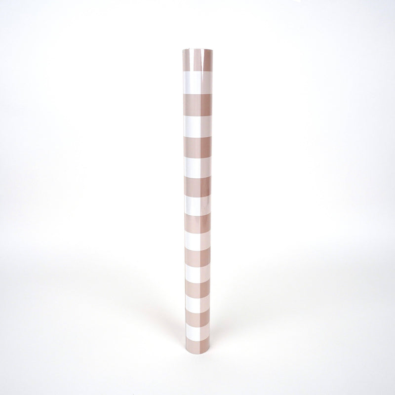 Brown Gingham Paper Table Runner