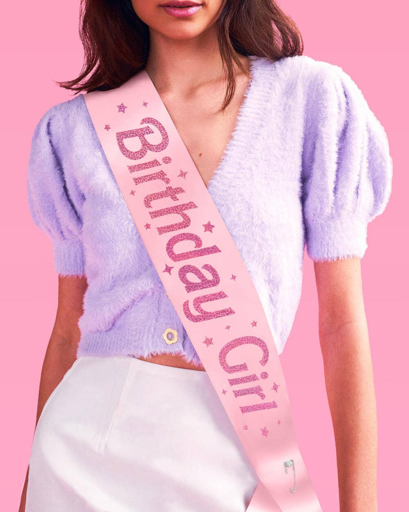 Pink Birthday Girl Sash