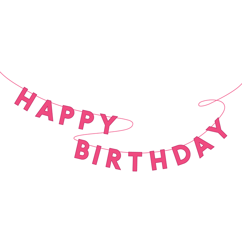 HAUTE PINK HAPPY BIRTHDAY BANNER