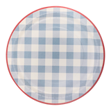 Hamptons Chambray Gingham Paper Plate