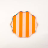 Pink, Orange & Purple Spooky Stripes Dessert Paper Plates