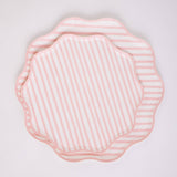 Petite Stripe – Pink and White Stripe Large Plates | Joy Ladder Premium Partyware